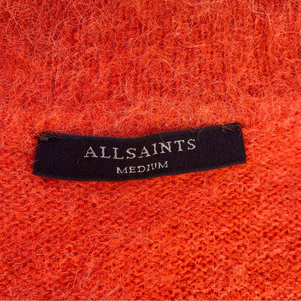 ALLSAINTS NWT Lava Red Alpaca Blend Cropped Cardigan, Size M - Picture 6 of 9